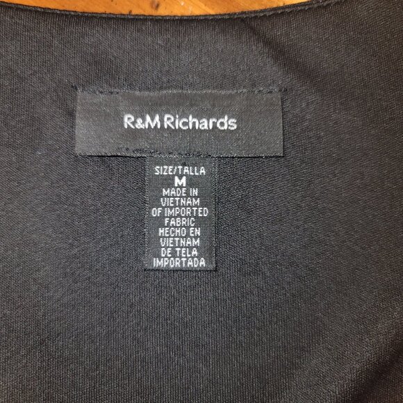 R&M Richards Black and Peach Striped Dress - Picture 4 of 5